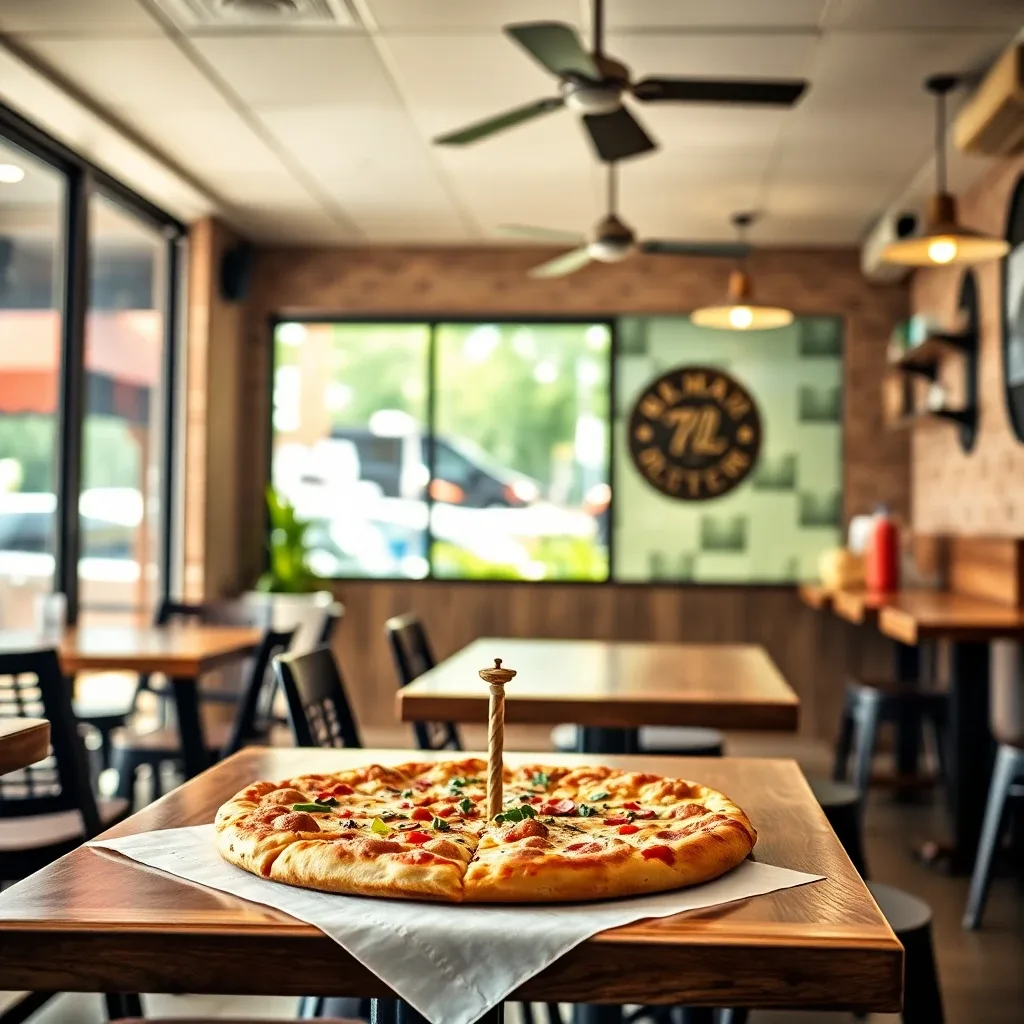 Sizzling pizza fresh out of the oven at The Golden Plate1