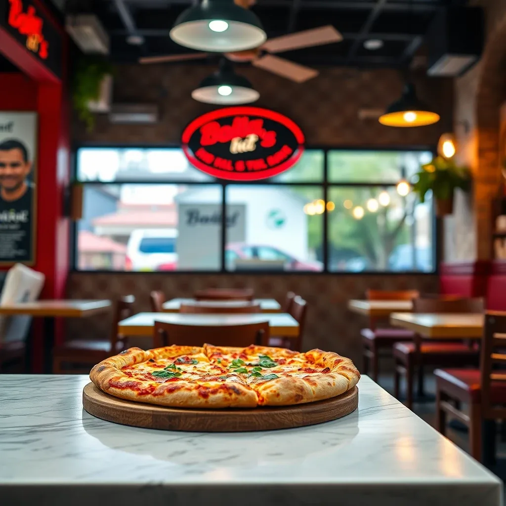 A bold, fiery signature pizza at The Golden Plate1 Hyderabad